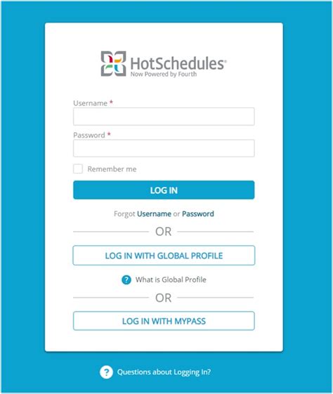 hotschedules login